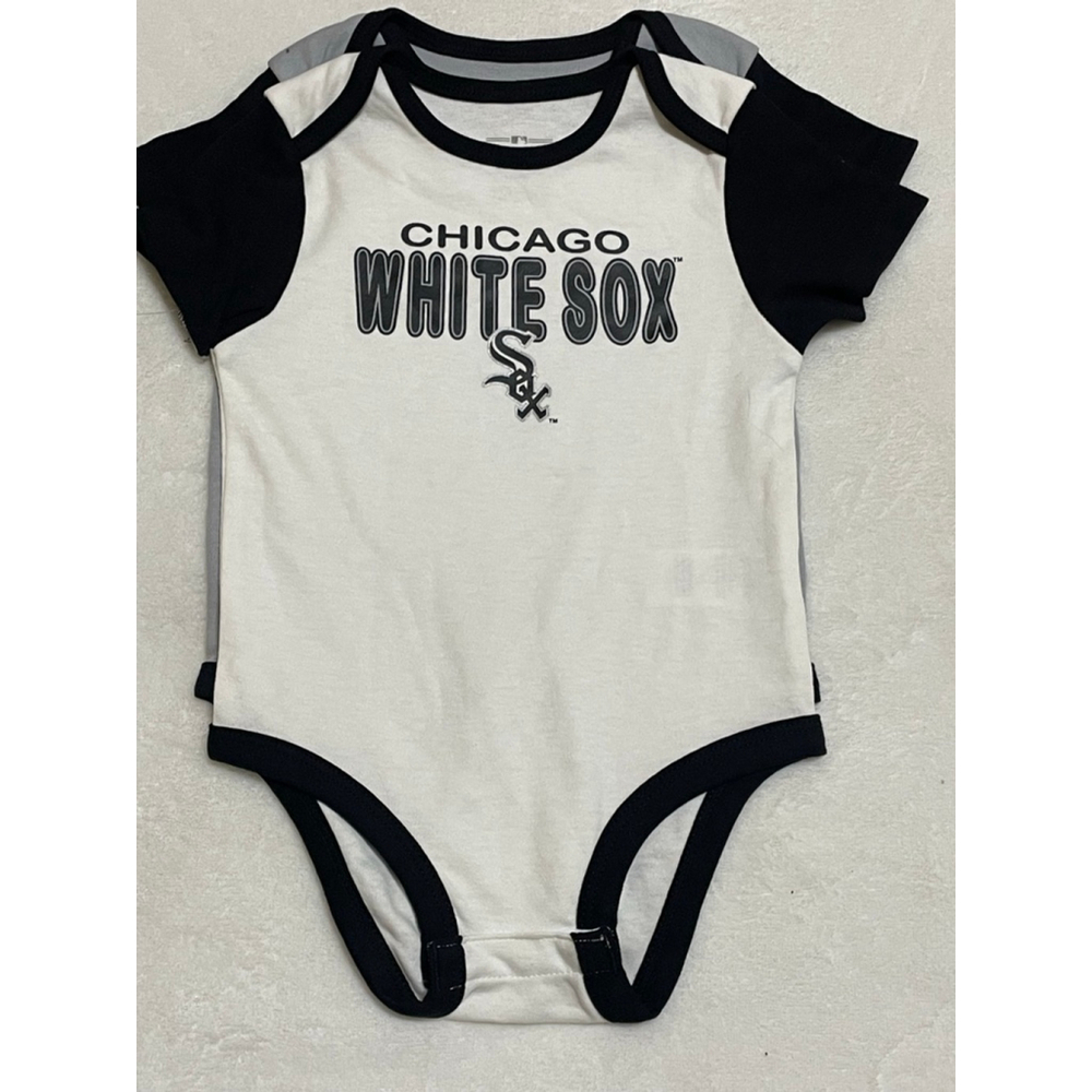 Baby Chicago White Sox Bodysuits 3-Piece Set 12 Months Black Gray - Picture 7 of 8